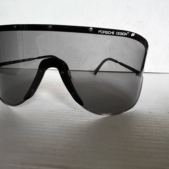 RARE Vintage 80’s Porsche Carrera “Yoko Ono” Shield Sunglasses - Picture 3 of 7